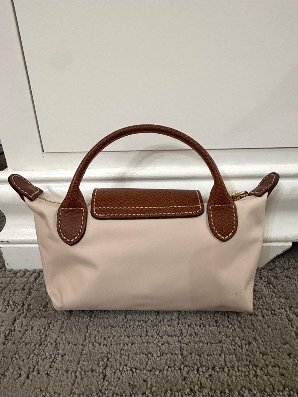 Longchamp Le Pliage Original Mini Pouch in Paper - Picture 4 of 7